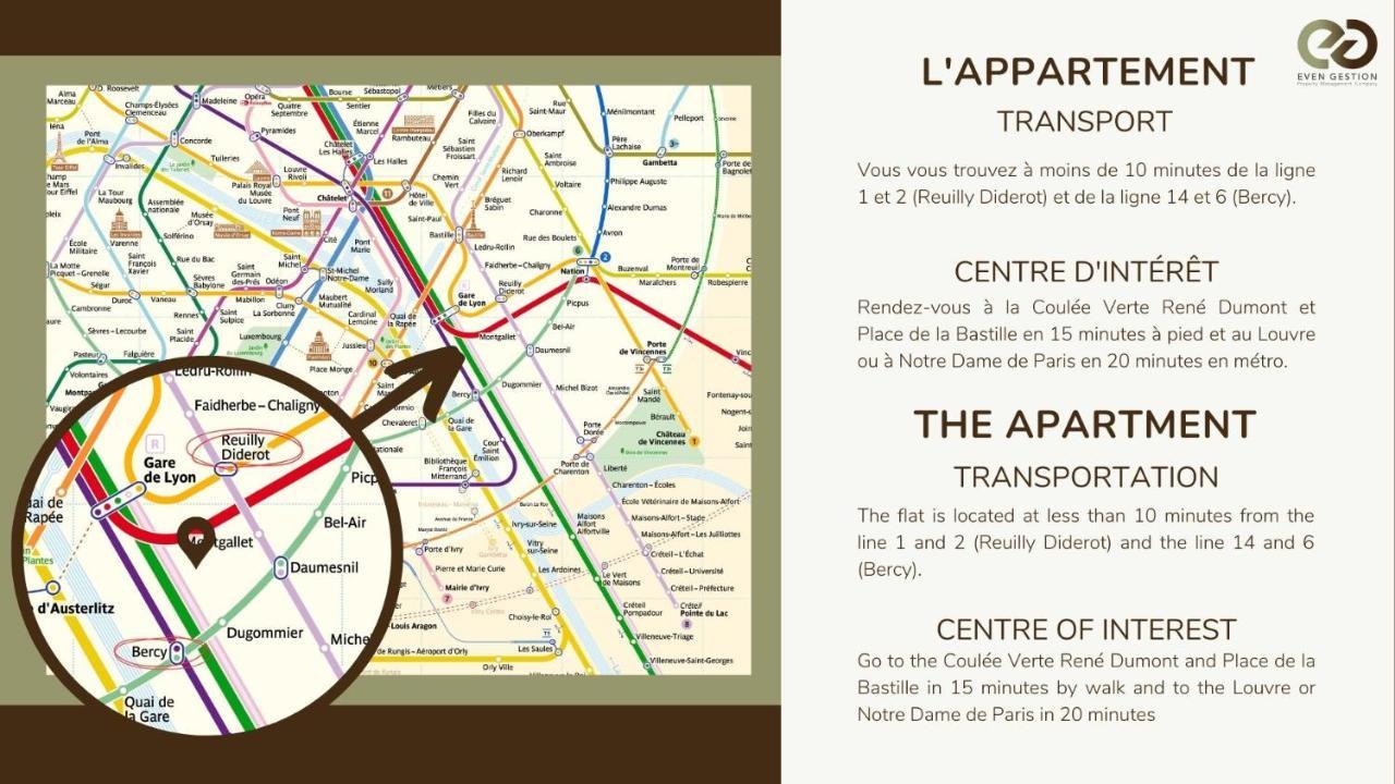 パリAppart 4Pers #Daumesnil#Gare De Lyon#Accor Arenaアパートメント エクステリア 写真